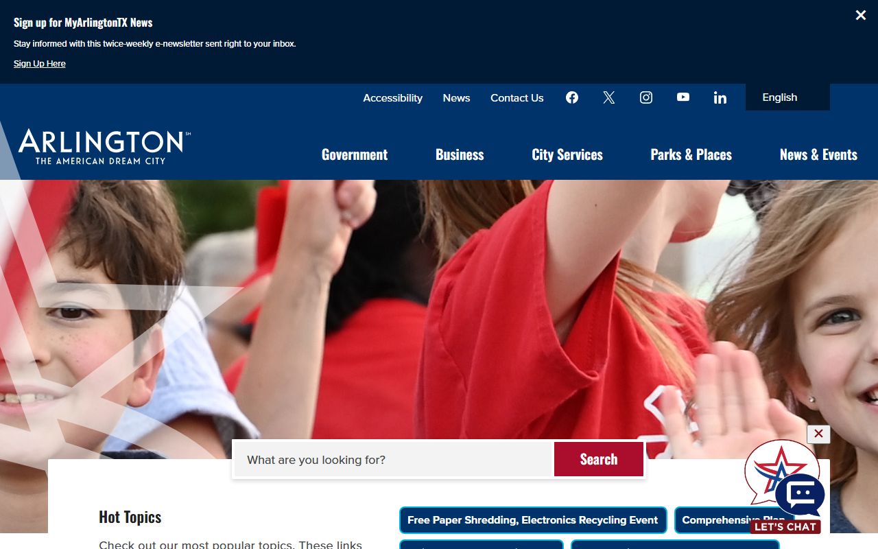 City of Arlington vital records for death index