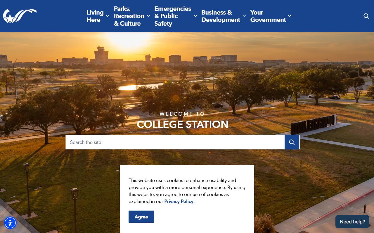 City of College Station website for death index records