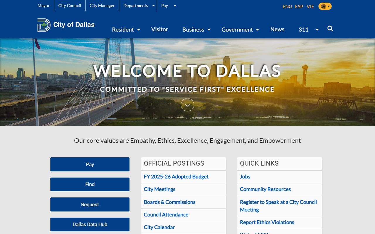 City of Dallas death index records portal