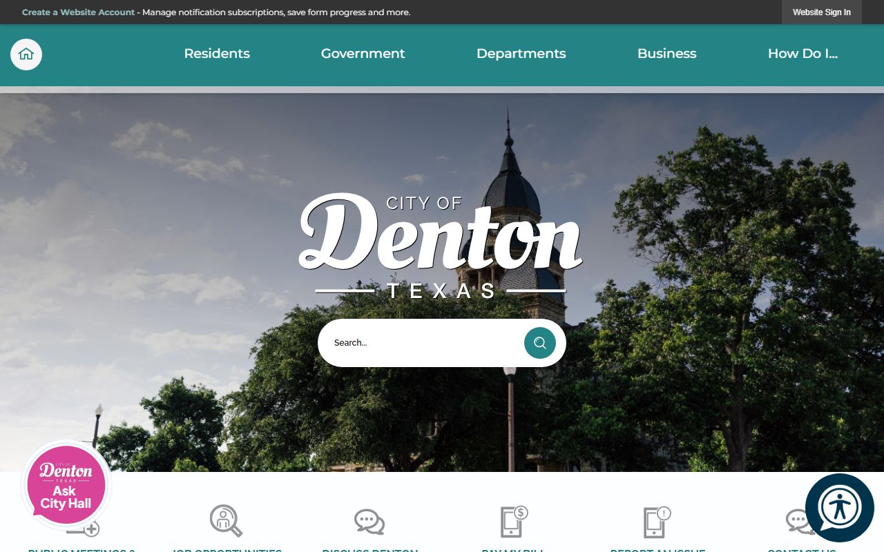 City of Denton death index records