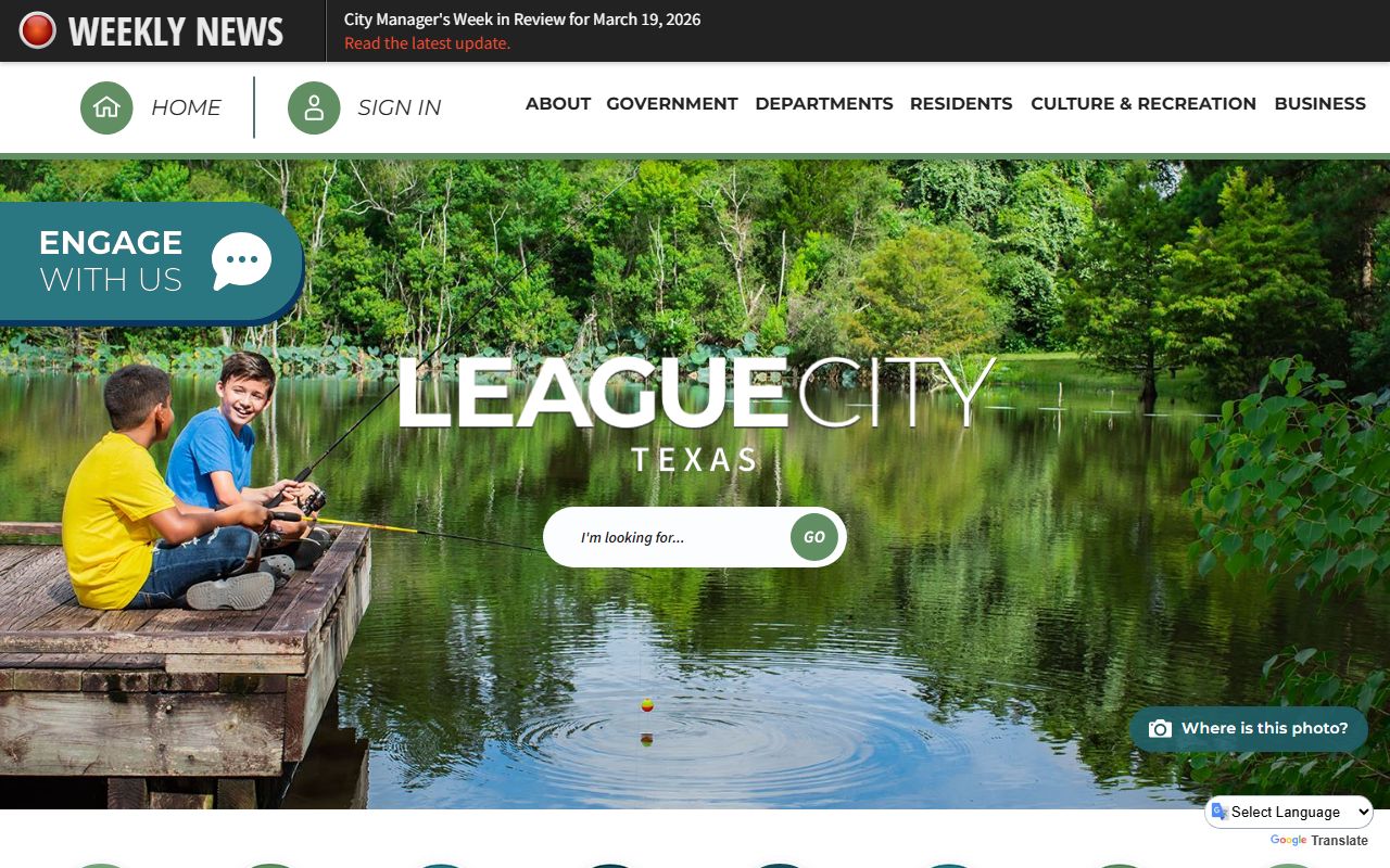 City of League City website for death index records