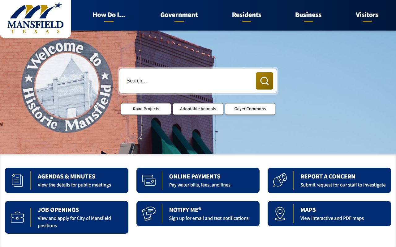 City of Mansfield Texas death index records