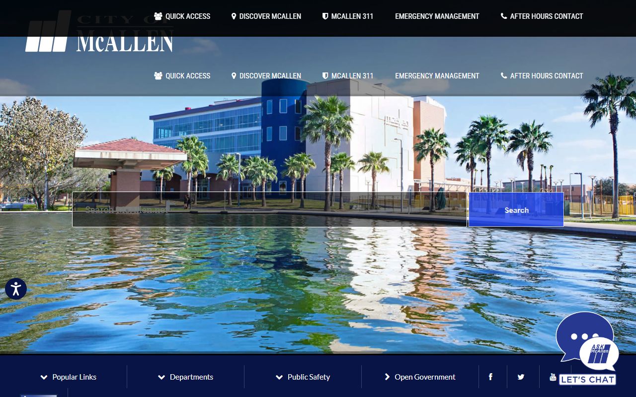 City of McAllen website for McAllen death index records