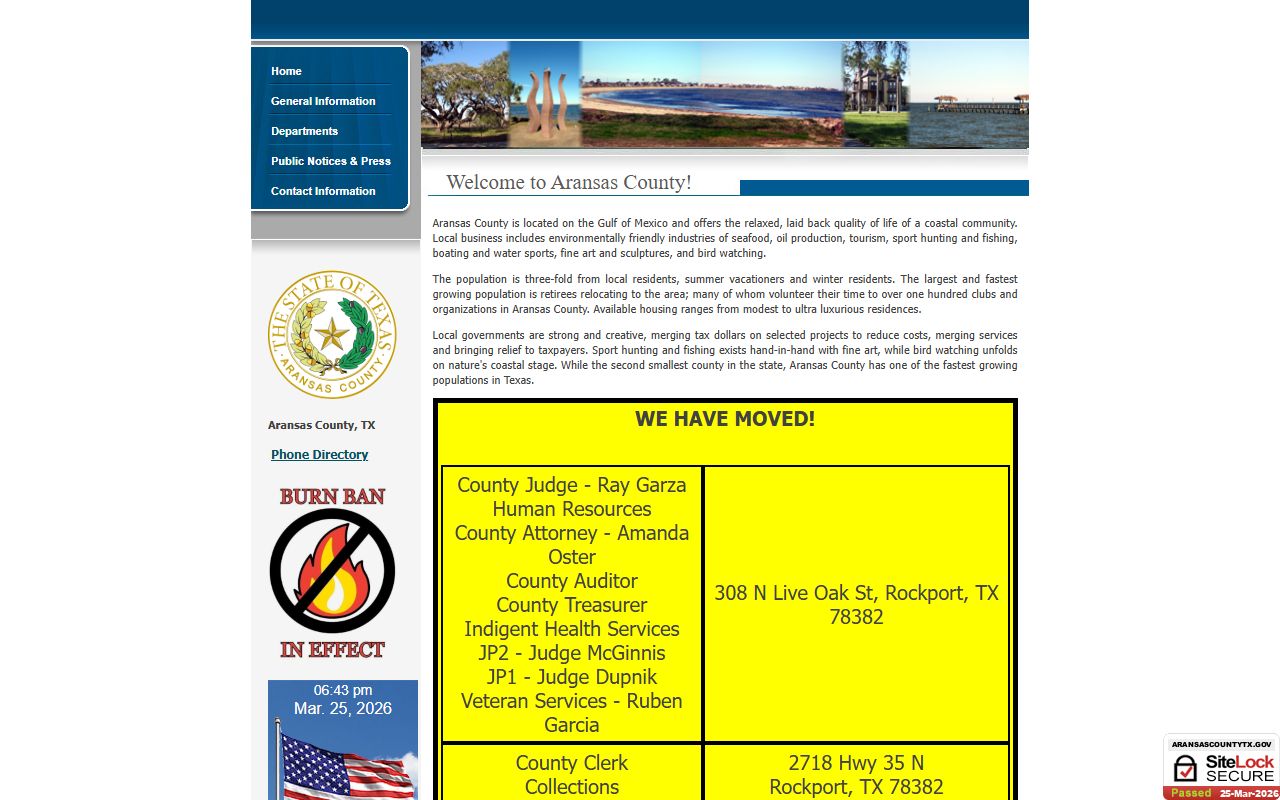 Aransas County Death Index - County website