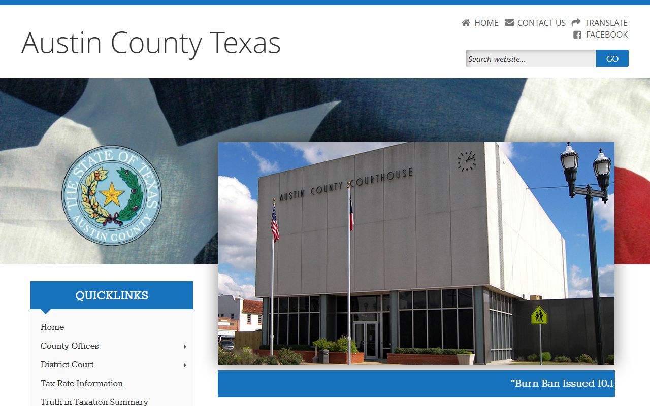 Austin County Death Index - County website
