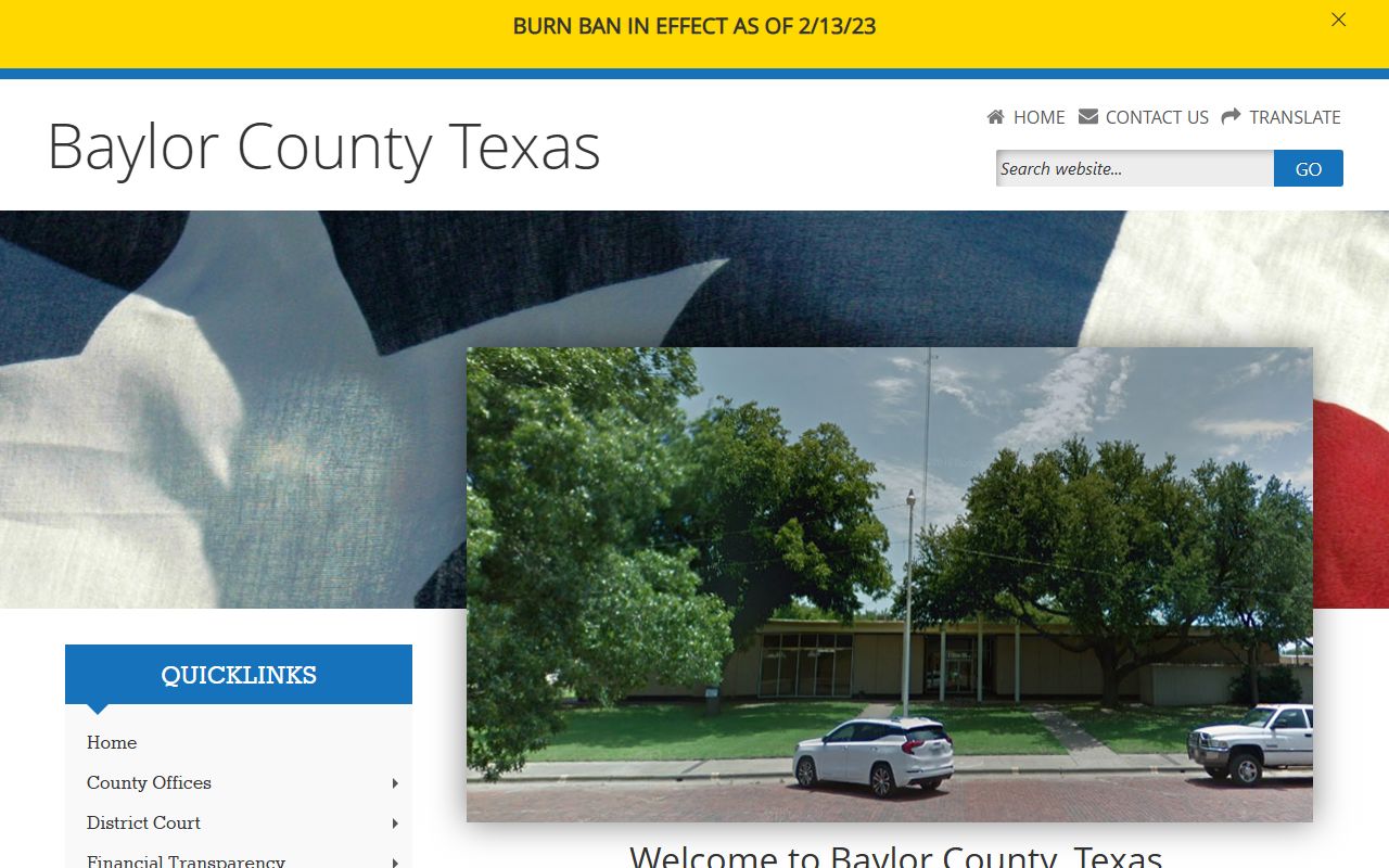Baylor County Death Index - Baylor County Clerk website