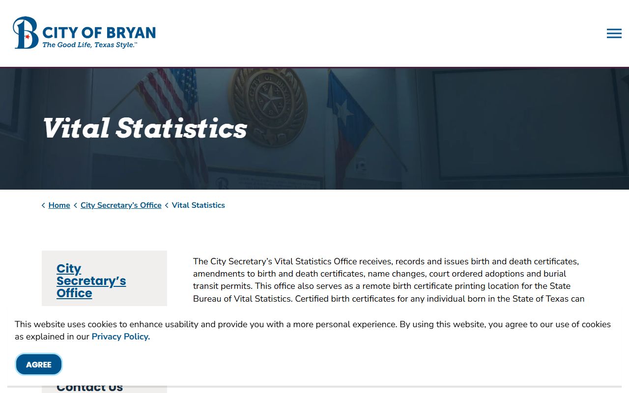 Bryan Texas vital statistics death index records