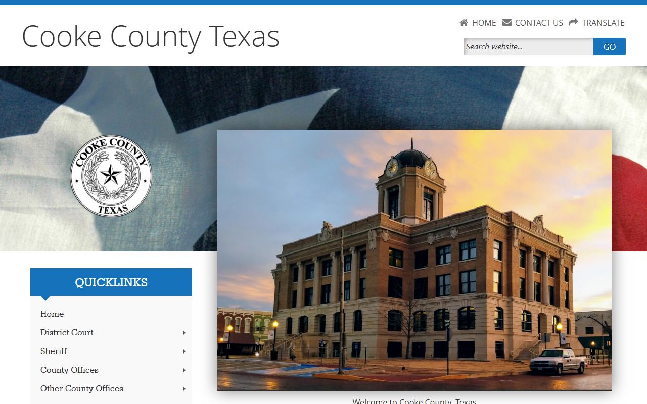 Cooke County Death Index - Cooke County Clerk website