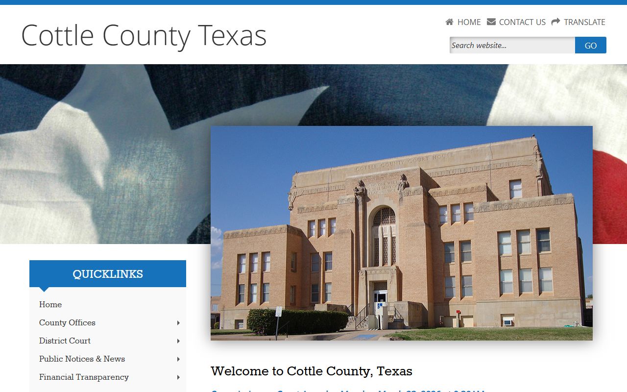 Cottle County Death Index - County Clerk Website