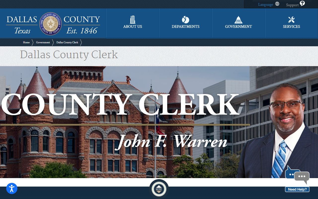 Dallas County Death Index - Dallas County Clerk website
