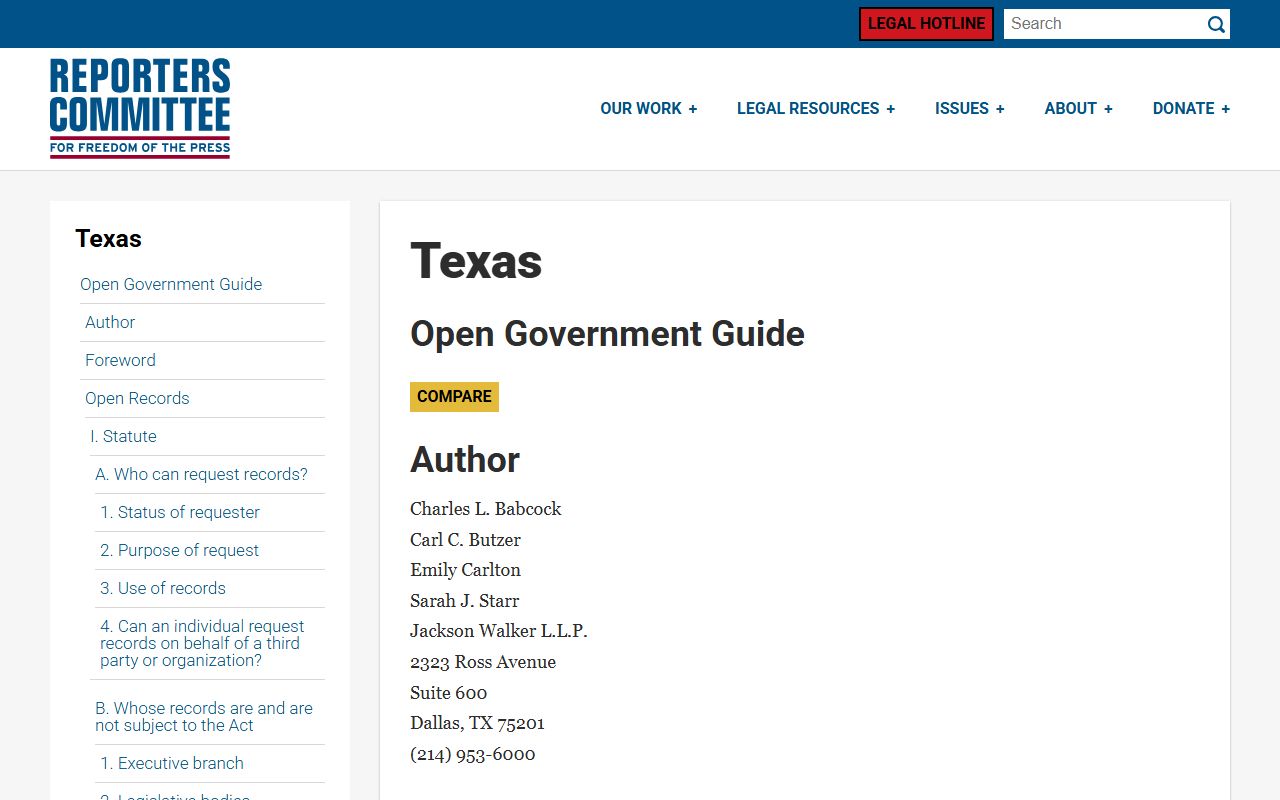 Open Government Guide Texas - Death Record access rules